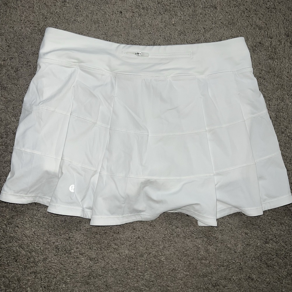 Lululemon Pace Rival Mid Rise Skort White Size 10 Tall Tennis